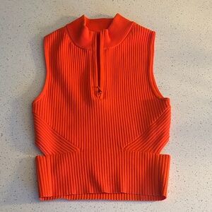 lululemon athletica Orange Ribbed Tank Top